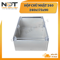 Hộp Nhựa ABS 240x175x90 Vy Anh Trắng Trong - Linh Kiện NDT
