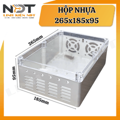 Hộp 265x185x125 trắng nắp đục CNC