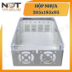 Hộp 265x185x125 trắng nắp đục CNC
