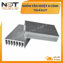 Nhôm Tản Nhiệt 8 Cánh Dài 7cm - 70*43*17mm- Linh Kiện NDT