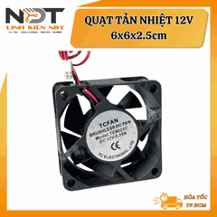 Quạt Tản Nhiệt 12V – Kích Thước 6×2.5cm, Dòng 0.30A - Linh Kiện NDT