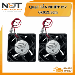 Quạt Tản Nhiệt 12V – Kích Thước 6×2.5cm, Dòng 0.30A - Linh Kiện NDT