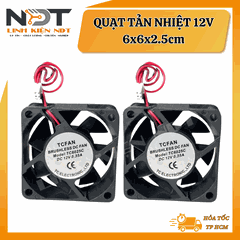Quạt Tản Nhiệt 12V – Kích Thước 6×2.5cm, Dòng 0.30A - Linh Kiện NDT