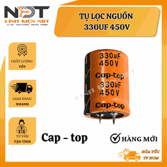 Tụ Hoá - Tụ Lọc Nguồn 330uF 450V Cap-top Hàng Mới Màu Cam - Linh Kiện NDT