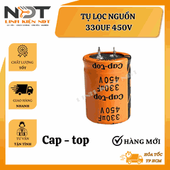 Tụ Hoá - Tụ Lọc Nguồn 330uF 450V Cap-top Hàng Mới Màu Cam - Linh Kiện NDT