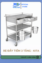 Xe đẩy tiêm 3 tầng - KITA