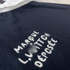 Áo Polo Louis Vuitton LV Embroidered Cotton Blend (Black) [Mirror Quality]