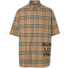 Áo Sơ mi tay ngắn Burberry vintage check oversized [Mirror Quality]