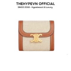 VÍ CELINE ORIGAMI TRIOMPHE TEXTILE CALFSKIN (BEIGE) [MIRROR QUALITY]