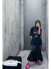 Áo Thun Balenciaga BLCG embroidered Logo 3B (Black) [Mirror Quality]