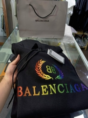 BALENCIAGA HOODIE - Áo khoác Blcg Rainbow Printed (Black) [Mirror Quality]