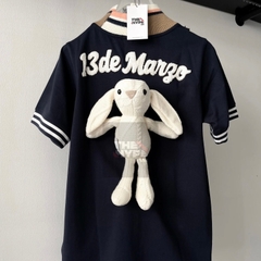 13DE MARZO TEE - Áo Thun Malposition Logo Knit (Evening Blue) Best Quality
