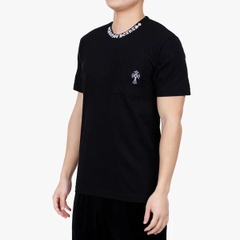 CH TEE- Áo Chrome Hearts Collar Script Cross (black) [Mirror Quality]