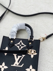 LOUIS VUITTON BAG - Túi LV Petit Sac Plat Monogram Emprein Leather (BLACK) [Mirror Quality]