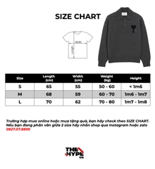 ÁO SWEATER AMI PARIS WOOL POLO (HEATHER GREY)