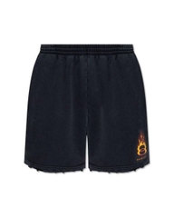 Quần Shorts Balenciaga Burning Unity (Black) [Mirror Quality]