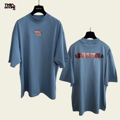 ÁO THUN BALENCIAGA BLCG RED TAG (BLUE)