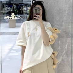 13DE MARZO TEE - Áo Thun Macaron Logo (White) Best Quality