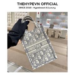 TÚI DIOR VERTICAL BOOK NOTE OBLIQUE (GRAY)