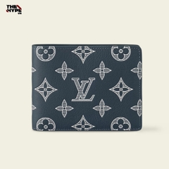 VÍ NGẮN LOUIS VUITION SHADOW MONOGRAM (NAVY BLUE)