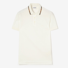 ÁO POLO BURBERRY BBR CHECK TRIM (WHITE)
