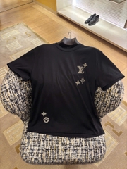 ÁO THUN LOUIS VUITTON FLOWERS MONOGRAM (BLACK)