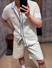 ÁO POLO LOUIS VUITTON BLUE LINE (WHITE)