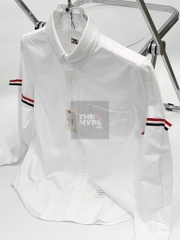 ÁO SƠ MI THOM BROWNE TB GROSGRAIN ARM BAND SOLID POPLIN (SỌC TAY)