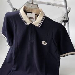 Áo Polo Gucci GC With Interlocking G (Navy) [Mirror Quality]