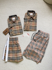 BURBERRY SHORTS - Quần Burberry Vintage Check Drawcord Swim Shorts (Caro) [Mirror Quality]