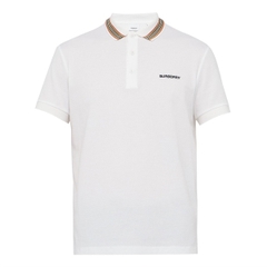 BURBERRY POLO - Áo Có Cổ BBR Icon Stripe Pique (White) [Mirror quality]