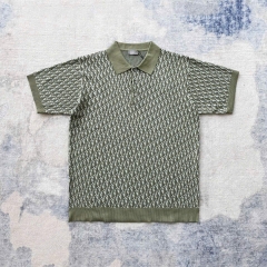 ÁO POLO DIOR OBLIQUE JACQUARD (GREEN)