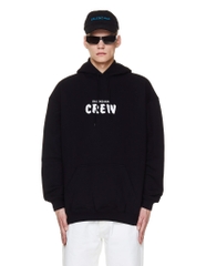 BALENCIAGA HOODIE - Áo khoác Blcg Crew Logo Printed (Black) [Mirror Quality]