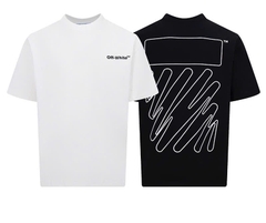 ÁO THUN OFF-WHITE WAVE OUTLINE DIAGONAL (BLACK)