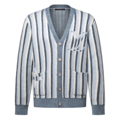 ÁO CARDIGAN LOUIS VUITTON STRIPE RIBBEL (BLUE)