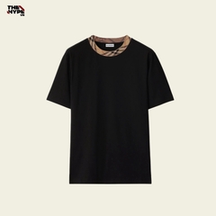 ÁO THUN BURBERRY CHECKED TRIM (BLACK)