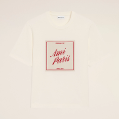 ÁO THUN AMI HERITAGE PRINT (WHITE CREAM)