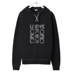 LOEWE HOODIE - HOODIE Loewe Anagram Embroidered (Black) [MIRROR QUALITY]