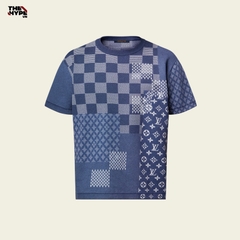 ÁO THUN LOUIS VUITTON SHORT-SLEEVED KNITTED CREWNECK (BLUE)