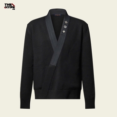 ÁO CARDIGAN LOUIS VUITTON HYBIRD EMBELLISHED (BLACK)