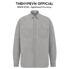 ÁO SƠ MI DIOR OBLIQUE DENIM PATCH POCKET JACKET (GRAY)