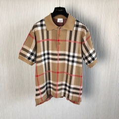 Áo Polo Burberry BBR Check Cotton Jacquard (Archive Beige) [Mirror Quality]
