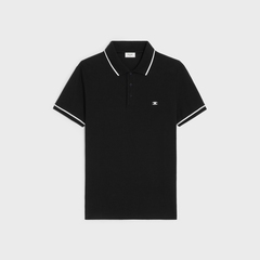 Áo Polo Celine Classic In Cotton Piqué (Black) [Mirror Quality]