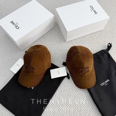 CELINE-CAP MŨ LƯỠI TRAI LOGO (BROWN)