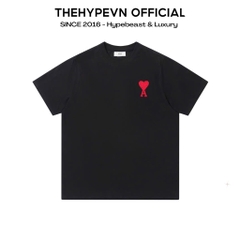 ÁO PHÔNG AMI PARIS BIG HEART LOGO TEE (BLACK)