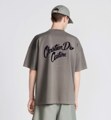 Áo Thun Dior Cannage Ecru Couter (Grey) [Mirror Quality]