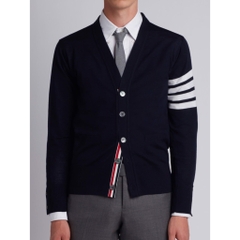 THOM BROWNE CARDIGAN - Áo khoác Thom Browne 5 bar stripe (Navy) [Mirror quality]