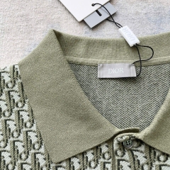 ÁO POLO DIOR OBLIQUE JACQUARD (GREEN)