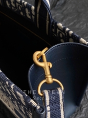 Túi Dior Small Book Tote Oblique Jacquard (Blue)