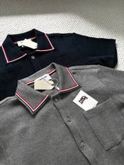ÁO POLO THOM BROWNE TB TEXTURED COTTON (NAVY)
